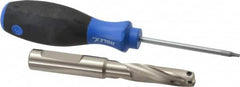 Guhring - 0.433 to 0.452" Diam, 36.6mm Max Depth, 1/2" Shank Diam, 54mm Flute, Replaceable Tip Drill - HT 800 WP Insert, Series 4107 - Exact Tooling