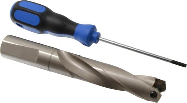 Guhring - 0.984 to 1" Diam, 81.3mm Max Depth, 1" Shank Diam, 120mm Flute, Replaceable Tip Drill - HT 800 WP Insert, Series 4107 - Exact Tooling