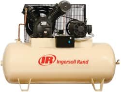 Ingersoll-Rand - 10 hp, 120 Gal Stationary Electric Horizontal Screw Air Compressor - Three Phase, 175 Max psi, 35 CFM, 230 Volt - Exact Tooling
