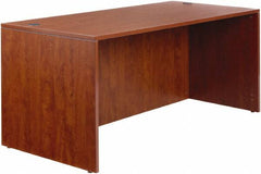 ALERA - Woodgrain Laminate Desk Shell - 65" Wide x 29-1/2" Deep x 29-5/8" High, Medium Cherry - Exact Tooling