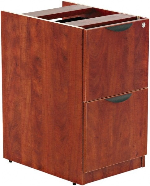 ALERA - 15-5/8" Wide x 28-1/2" High x 28-1/2" Deep, 2 Drawer Full Pedestal - Woodgrain Laminate, Medium Cherry - Exact Tooling