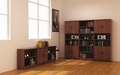 ALERA - 6 Shelf, 80-3/8" High x 31-3/4" Wide Bookcase - 14" Deep, Woodgrain Laminate, Medium Cherry - Exact Tooling