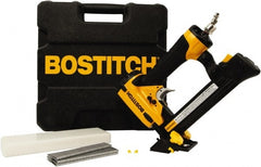 Stanley Bostitch - 1/2" Crown, 20 Gauge, 100 Staple Capacity Power Stapler - 1/4" Inlet, 70 to 120 psi Air Pressure, Includes Carrying Case - Exact Tooling