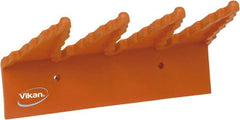 Vikan - 22 Lb, 6-1/2" Wide, 2-1/2" High, Polypropylene, Wall Bracket - 9-1/2" Long, 3 Holders - Exact Tooling