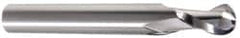 Onsrud - 5/16" Cutting Diam x 1-1/8" Length of Cut, 2 Flute, Upcut Spiral Router Bit - Uncoated, Right Hand Cut, Solid Carbide, 3" OAL x 5/16" Shank Diam, Ball End Taper, 30° Helix Angle - Exact Tooling