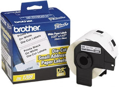Brother - 1.1" Wide x 2-3/16" Long, White Paper Shipping Label - For PC Label Printers - Exact Tooling