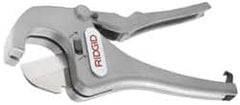 Ridgid - 1/2" to 1-5/8" Pipe Capacity, Ratcheting Tube & Pipe Cutter - Cuts Plastic, Rubber, PVC, CPVC - Exact Tooling