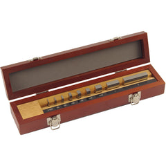 Precision Inch and Metric Rectangular Gage Block Set - Model 516-935-26-9 Pieces - Grade 3(A&B) - Steel - Exact Tooling