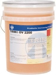 Master Fluid Solutions - Trim OV 2200, 5 Gal Pail Cutting & Grinding Fluid - Straight Oil, For Thread Rolling - Exact Tooling