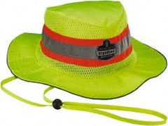 Ergodyne - Personal Evaporative Class Headwear Hi-Vis Ranger Hat with Cooling Towel - 1' Long, Lime, Polyester & PVA - Exact Tooling