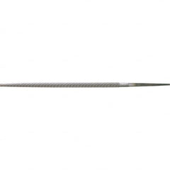 Stanley - 6" Long, Bastard Cut, Round American-Pattern File - Single Cut, 0.31" Overall Thickness - Exact Tooling
