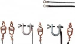 Justrite - Drum Bondwires End Style: Alligator Clip Both Ends Length (Feet): 3.00 - Exact Tooling