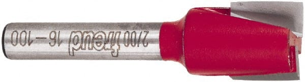 Freud - 1/2" Cut Diam, 1/2" Length of Cut, 0 Flute Mortising Edge Profile Router Bit - Carbide-Tipped, 1/4" Shank Diam, 2" OAL, Proprietary Coating - Exact Tooling