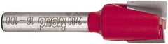 Freud - 1/2" Cut Diam, 1/2" Length of Cut, 0 Flute Mortising Edge Profile Router Bit - Carbide-Tipped, 1/4" Shank Diam, 2" OAL, Proprietary Coating - Exact Tooling