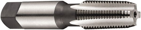 DORMER - 1/16-27 NPTF Thread, 4 Flute Standard Pipe Tap - 65mm OAL, 17mm Thread Length, Bright Finish, High Speed Steel - Exact Tooling