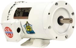 US Motors - 1-1/2 Max hp, 3,600 Max RPM, Single Cap Start-Cap Run Electric AC DC Motor - 115/208-230 V Input, Single Phase, 56HC Frame, 5/8" Shaft Diam, C-Face/Base Mount, TEFC Enclosure - Exact Tooling