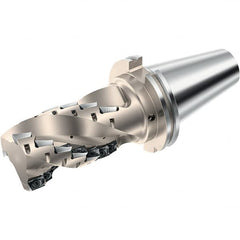 Walter - 2" Cut Diam, 3.346" Max Depth of Cut, 5" OAL, Indexable Square Shoulder Helical End Mill - Multiple Insert Styles, CAT 50 Taper Shank, 90° Lead Angle, Through Coolant, Series Xtra-tec - Exact Tooling