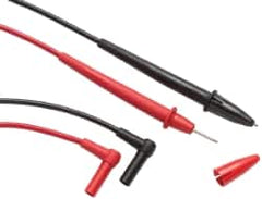 Fluke - Black/Red Electrical Test Equipment Leads - Use with Electrical Test Equipment with 4mm Adapters - Exact Tooling