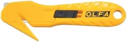 Olfa - Retractable Utility Knife - 1.58" High Carbon Tool Steel Blade, Yellow Nylon-6 Polyamide Handle, 1 Blade Included - Exact Tooling