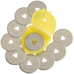 Olfa - 10 Piece Tool Steel Rotary Blade - 28mm OAL - Exact Tooling