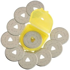 Olfa - 10 Piece Tool Steel Rotary Blade - 28mm OAL - Exact Tooling
