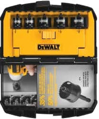 DeWALT - 5 Piece, 3" to 1-3/8" Saw Diam, Impact Rated Hole Saw Kit - Bi-Metal, Toothed Edge, Includes 5 Hole Saws - Exact Tooling