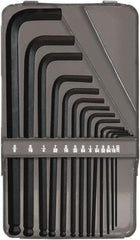 Bondhus - 13 Piece L-Key Ball End Hex Key Set - Hex Range 0.05 to 3/8", 7-1/2" OAL, Protanium High Torque Steel - Exact Tooling