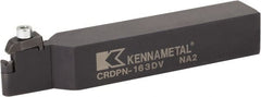 Kennametal - CRDP, Neutral Cut, 0° Lead Angle, 1" Shank Height x 1" Shank Width, Neutral Rake Indexable Turning Toolholder - 6" OAL, R..V45 Insert Compatibility, Series V-Bottom Round - Exact Tooling