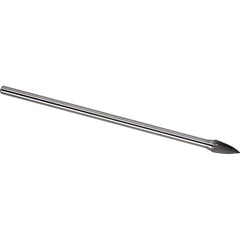 Made in USA - 1/2" Cut Diam, 0.2362" Shank Diam, Tree Head Single Cut Burr - Carbide, 25mm LOC, 175mm OAL - Exact Tooling