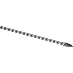 Made in USA - 1/4" Cut Diam, 1/4" Shank Diam, Tree Head Single Cut Burr - Carbide, 5/8" LOC, 6" OAL - Exact Tooling