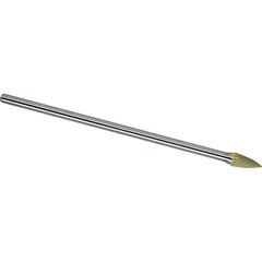 Made in USA - 6mm Cut Diam, 0.2362" Shank Diam, Tree Head Single Cut Burr - Carbide, 16mm LOC, 163mm OAL - Exact Tooling
