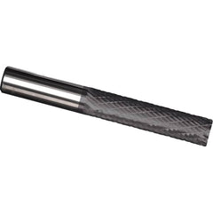 Made in USA - 1/2" Diam, 1" LOC, Plain End, Solid Carbide Diamond Pattern Router Bit - Right Hand Cut, 3" OAL, 1/2" Shank Diam, Use on Cast Iron, Stainless, Steel, Titanium - Exact Tooling