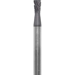 Made in USA - 6.3mm Cut Diam, 0.0925" Shank Diam, Double Cut Burr - Carbide, 6.3mm LOC, 45mm OAL - Exact Tooling