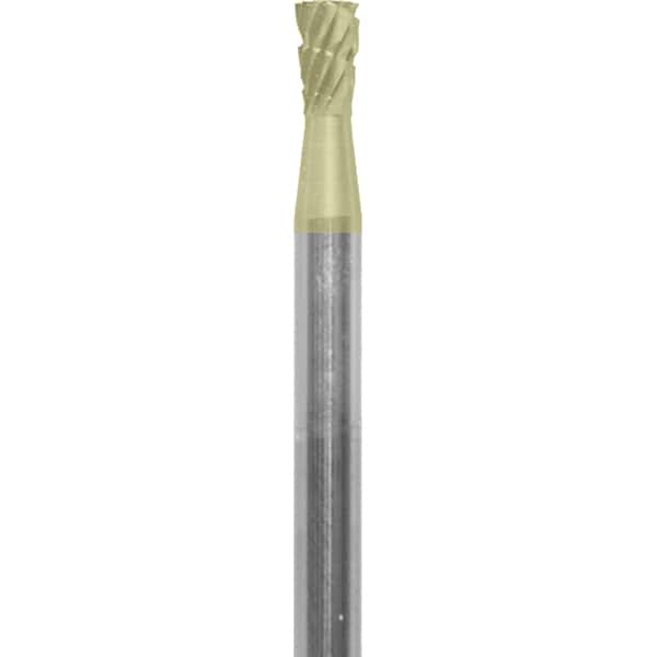 Made in USA - 6.3mm Cut Diam, 0.0925" Shank Diam, Double Cut Burr - Carbide, 6.3mm LOC, 45mm OAL - Exact Tooling
