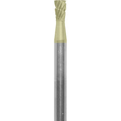 Made in USA - 6.3mm Cut Diam, 0.0925" Shank Diam, Double Cut Burr - Carbide, 6.3mm LOC, 45mm OAL - Exact Tooling