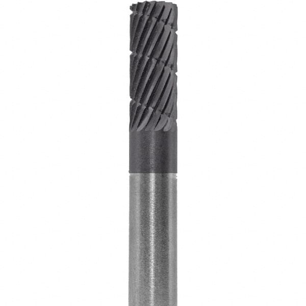Made in USA - 6mm Cut Diam, 0.2362" Shank Diam, Cylinder Head Aluma Cut Burr - Carbide, 16mm LOC, 50mm OAL - Exact Tooling