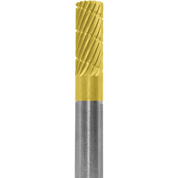 Made in USA - 6mm Cut Diam, 0.2362" Shank Diam, Cylinder Head Aluma Cut Burr - Carbide, 16mm LOC, 50mm OAL - Exact Tooling