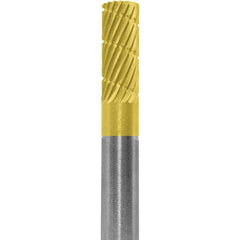 Made in USA - 6mm Cut Diam, 0.2362" Shank Diam, Cylinder Head Aluma Cut Burr - Carbide, 16mm LOC, 50mm OAL - Exact Tooling