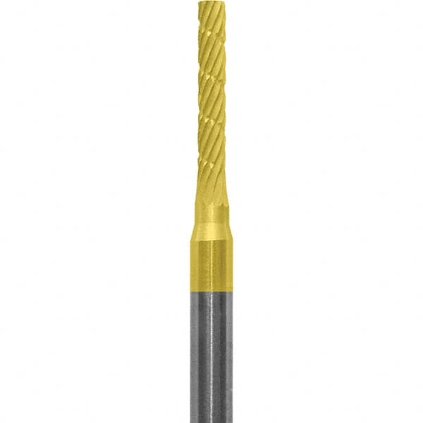Made in USA - 1/16" Cut Diam, 0.0925" Shank Diam, Cylinder Head Chipbreaker Cut Burr - Carbide, 3/8" LOC, 1-1/2" OAL - Exact Tooling