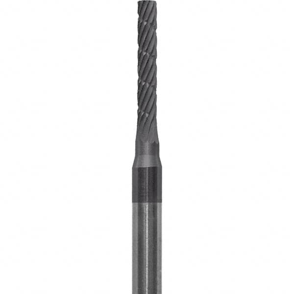 Made in USA - 1/16" Cut Diam, 0.0925" Shank Diam, Cylinder Head Chipbreaker Cut Burr - Carbide, 3/8" LOC, 1-1/2" OAL - Exact Tooling