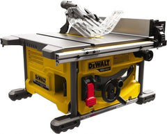 DeWALT - 8-1/4" Blade Diam, Table Saw - 5,800 RPM, 19-1/16" Table Depth x 19-1/16" Table Width, 60 Volts, 5/8" Arbor - Exact Tooling