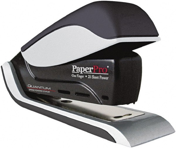 PaperPro - 25 Sheet Half Strip Stapler - Black/Silver - Exact Tooling