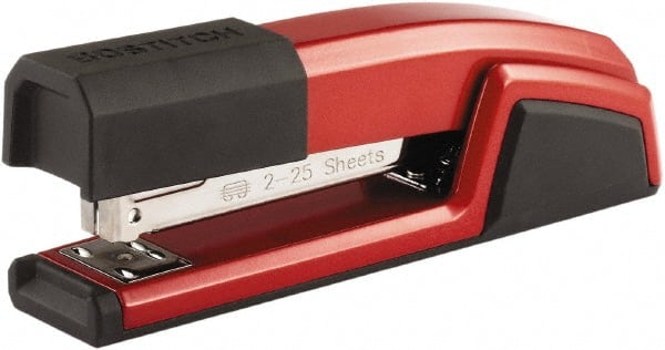 Stanley Bostitch - 25 Sheet Full Strip Desktop Stapler - Red - Exact Tooling