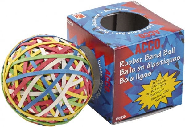 ACCO - 1" Circumference, 1/8" Wide, Light-Duty Band Rubber Band Strapping - 250 Pieces - Exact Tooling