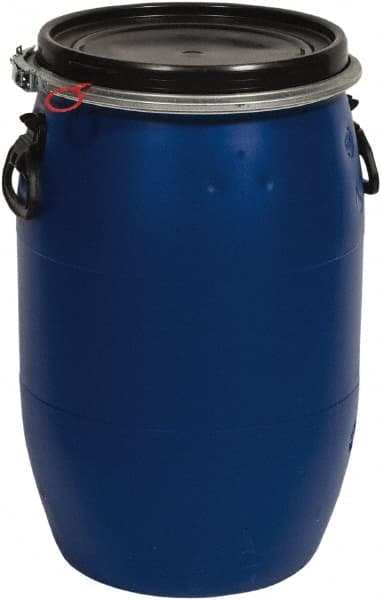 SEYMOUR-MIDWEST - 15 Gal, Polypropylene Round Blue Bucket/Pail - Handle & Lid Included - Exact Tooling