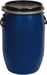SEYMOUR-MIDWEST - 15 Gal, Polypropylene Round Blue Bucket/Pail - Handle & Lid Included - Exact Tooling