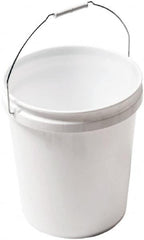 SEYMOUR-MIDWEST - 5 Gal, Plastic Round Natural (Color) Bucket & Pail Kit - Handle Included - Exact Tooling