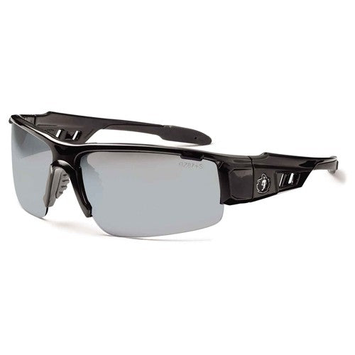DAGR Silver Mirror Lens Black Safety Glasses - Exact Tooling