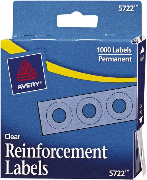 AVERY - 3" x 1/4" Clear Hole Reinforcements - Exact Tooling