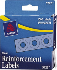 AVERY - 3" x 1/4" Clear Hole Reinforcements - Exact Tooling